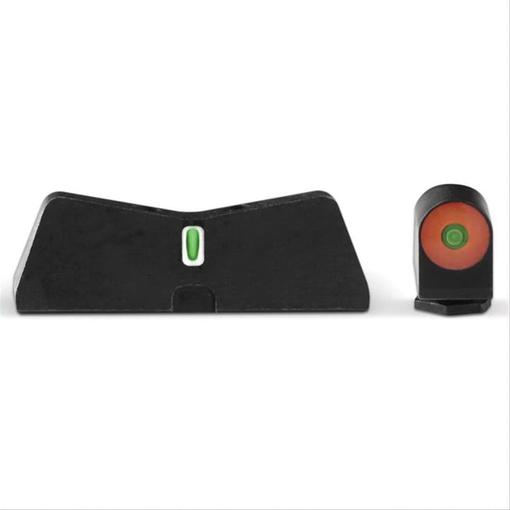 XS Sights Night Sight Set for Glock 31-36, 38 Pistols, Green with Orange Outline Front, Green with White Outline Rear - GL-0009S-5N