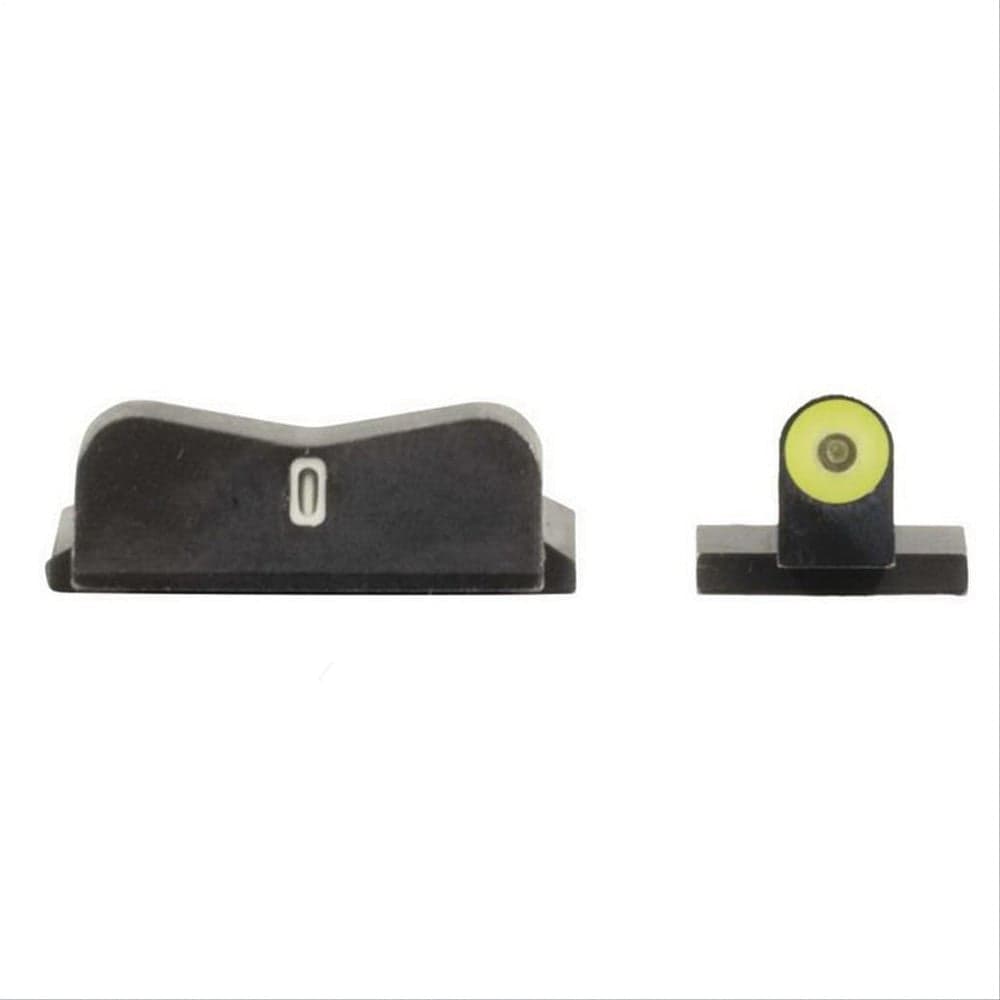 XS Sights Night Sight Set for S&W M&P 9mm, 40, 45 Full Size, Compact, M2.0 Pistols, Green with Yellow Outline Front, Green with White Outline Rear - SW-0029S-5Y