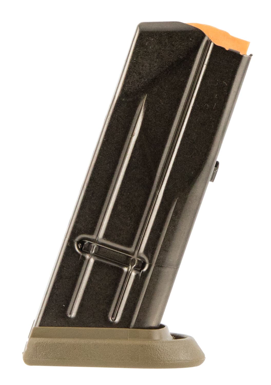 FN America 10 Round 9mm Flat Base Magazine, Black Body/Flat Dark Earth Base - 20100063