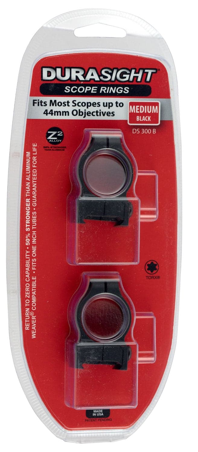 CVA Durasight Medium Z2 Alloy Scope Ring, Black - DS300B