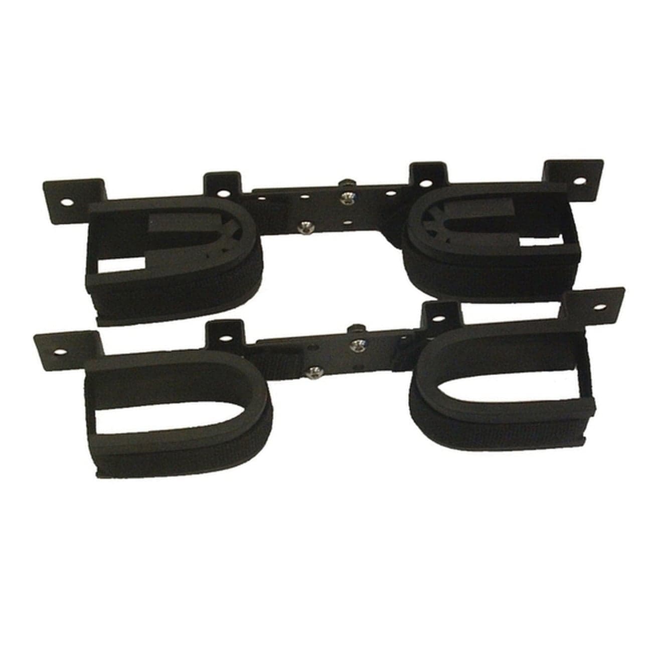 Ranger Rugged Gear Black Steel Double Hook Overhead Adjustable Screw Mount Holder - 10075