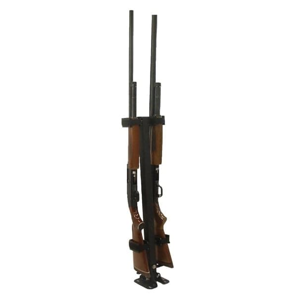 Ranger Rugged Gear Black Metal Permanent Floor Mount 2-Gun Holder, Universal - 10083