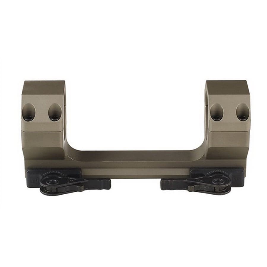 American Defense Delta 30mm 6061 T6 Aluminum Quick Detach Standard Titanium Lever Scope Mount, FDE - AD-DELTA-30-STD-FDE-TL