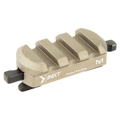 Kinetic Development Group Kinect M-LOK Rail 3 Slot Picatinny Rail, Brown - KIN5-100-BRN