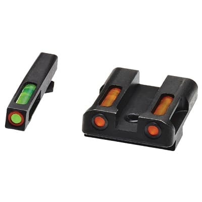 Hi-Viz LiteWave H3 Glock 9/40/357 Tritium Litepipe Night Sight Set, Green/Orange - GLN625