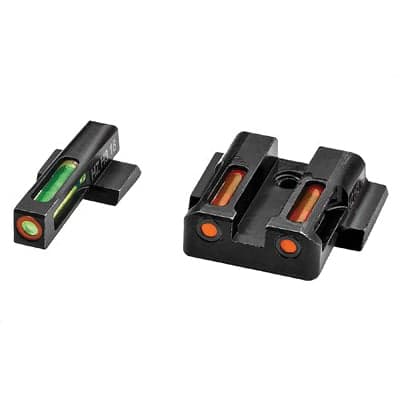 Hi-Viz LiteWave H3 Smith & Wesson M&P Shield Tritium Litepipe Night Sight Set, Green/Orange - MPSN621
