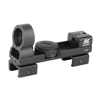 NCSTAR 5 MOA Red & Green Dot Optic w/ 3 Brightness Settings, Interchangeable Weaver & 3/8 Dovetail Mount, Black - DAB