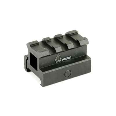 Leapers UTG 3-Slot Compact Riser Mount, .83" Medium Compact Height, Black - MNT-RS08S3