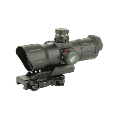 Leapers UTG Sight 6in 38mm Fits Picatinny, Red/Green CQB T-Dot ITA-Instant Target Aiming with Offset QD Mount - SCP-TDTDQ