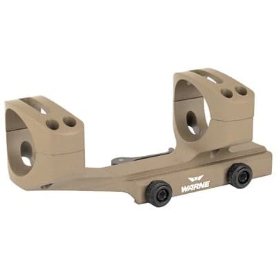 Warne Quick Detach Extedned Sekelotonized 1 Piece Cantilever 34mm Scope Mount For AR Platform, Dark Earth - QDXSKEL34DE