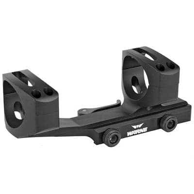 Warne Quick Detach Extedned Sekelotonized 1 Piece Cantilever 34mm Scope Mount For AR Platform, Black - QDXSKEL34TW