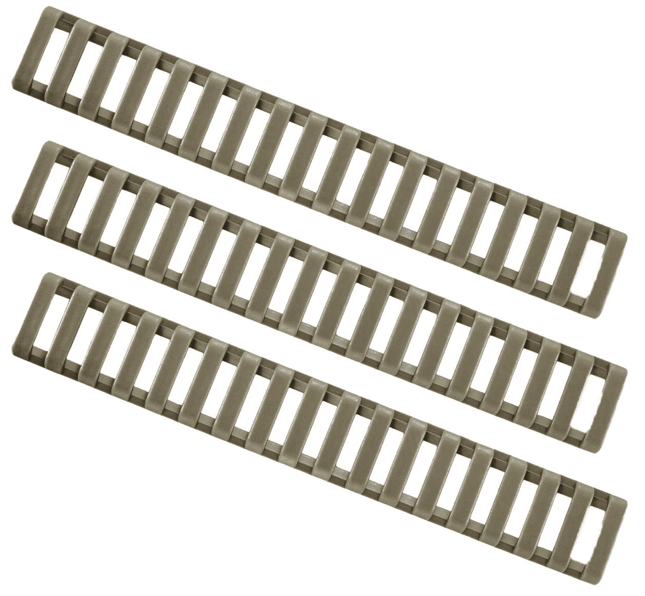 ERGO 18-Slot Ladder LowPro Rail Cover 3 Pack, Coyote Brown - 4373-3PK-CB