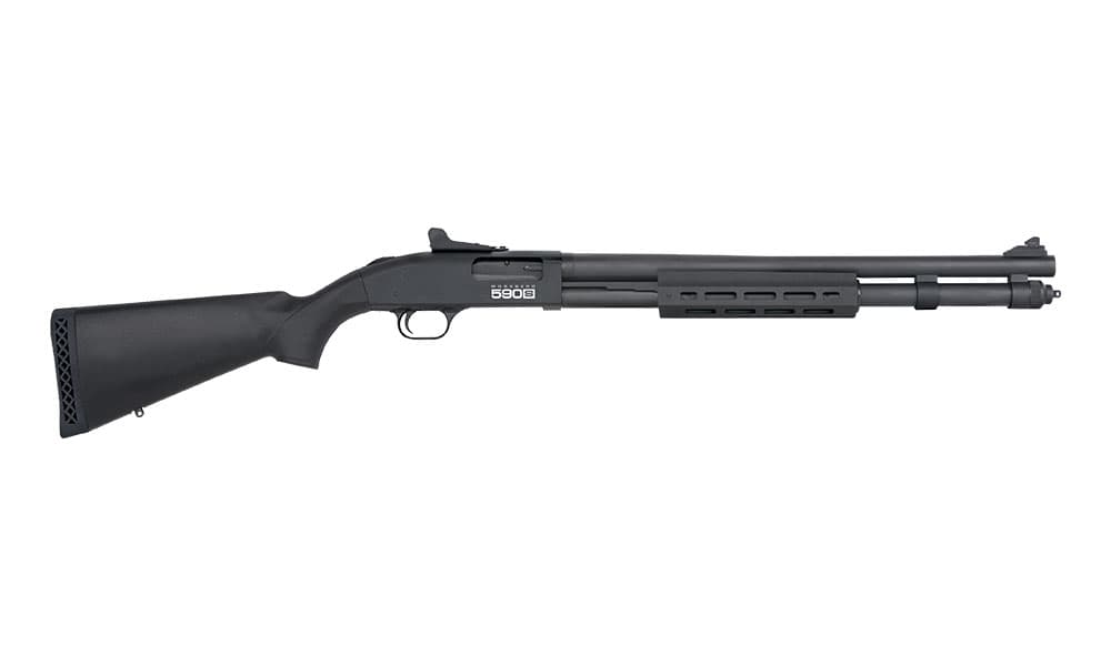 Mossberg 590S Pump Action 12 Gauge Shotgun With Ghost Ring Sight, Black - 51602